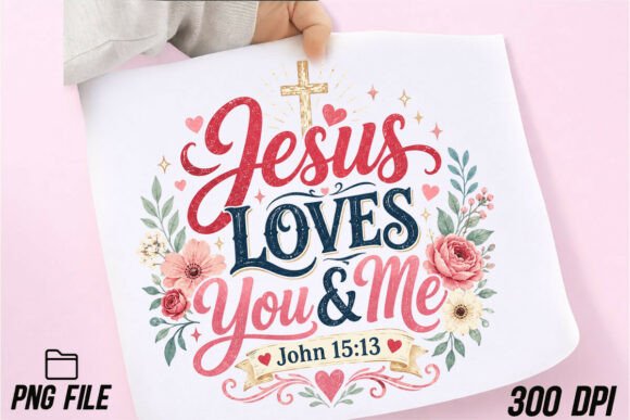 Bible Verse PNG: Jesus Loves You and Me for Your Projects