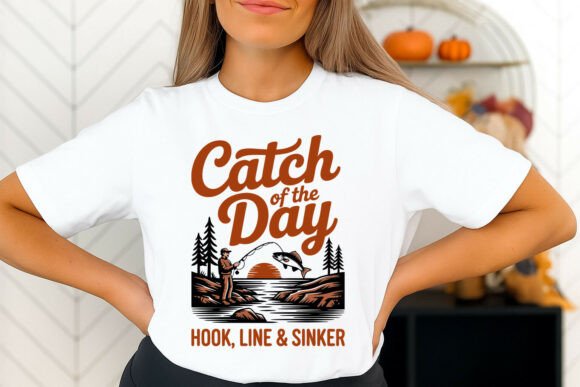 Catch of the Day: A Vintage Fishing Illustration for Timeless Designs