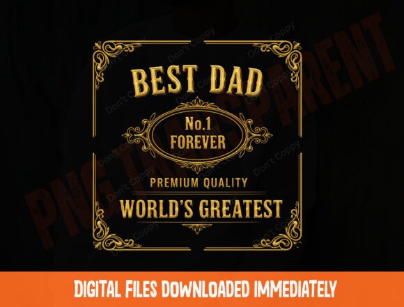 Father's Day PNG: The World's Greatest Dad Vintage Design