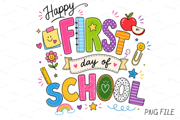 Happy First Day of School PNG: Your Go-To Classroom Design Asset