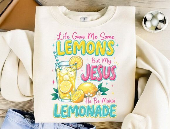 Jesus Makin Lemonade PNG: Faith, Fun, and Summer Design