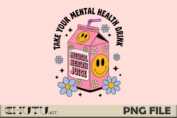 Mental Health Drink PNG: A Cute Wellness Boost for Your Projects