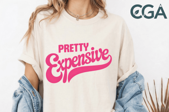 Pretty Expensive Pink Retro PNG: A Designer's Take on Barbiecore Style
