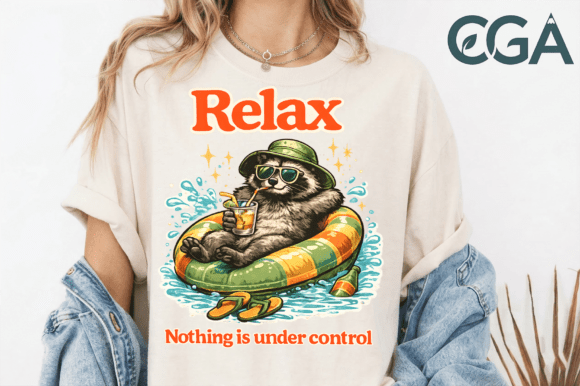 Relax Nothing Under Control Raccoon Png: Your Design's New Best Friend