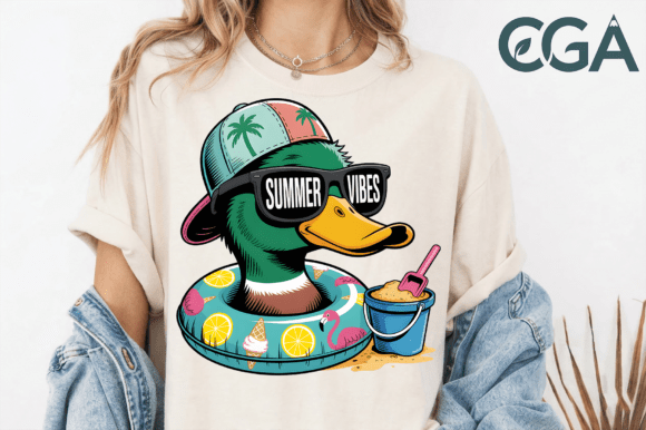 Summer Vibes Mallard Duck PNG: Your Go-To for Sunny Designs