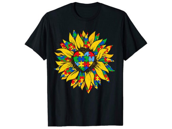 Sunflower Autism Awareness T-Shirt: Design Beyond Words